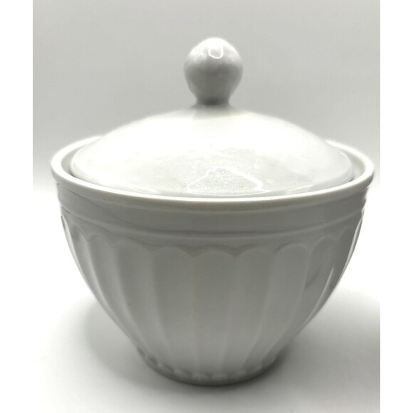 Coventry Fine Porcelain Parthenon Sugar Bowl w/ Lid & Coffee Mug Set White - Picture 3 of 15